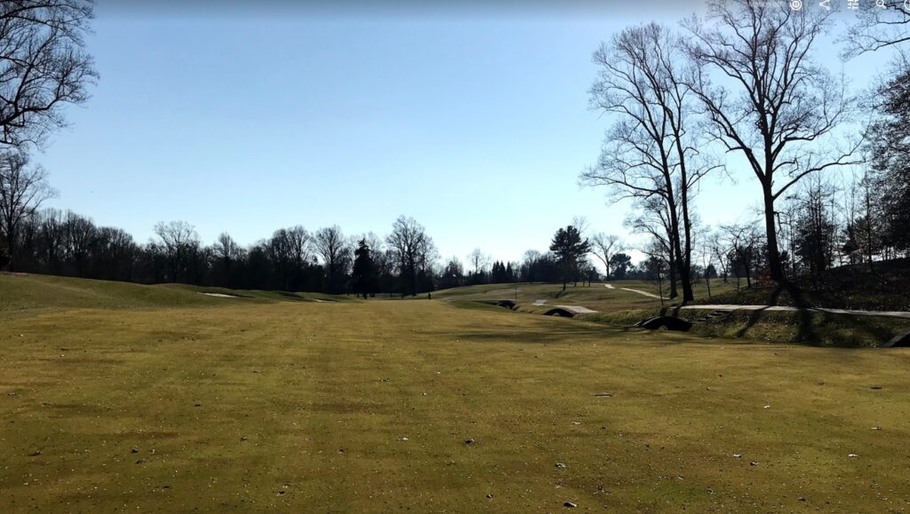the 11th fairway pre-Green transformation with a flat lie